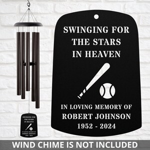 Softball Wind Chime Sail Softball Memorial Softball Loss Gift Sympathy Bereavement Listen To The Wind Condolence