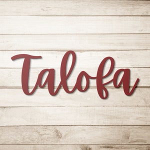 Talofa Metal Sign Samoan Wall Art Plaque Samoa Front Home Decor Porch Door Hanger Christmas Gift