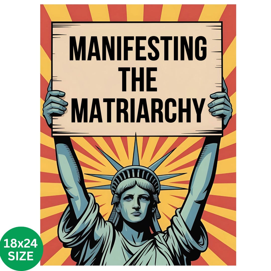 Matriarchy No Kings in America Protest Poster Sign, Anti-trump ...