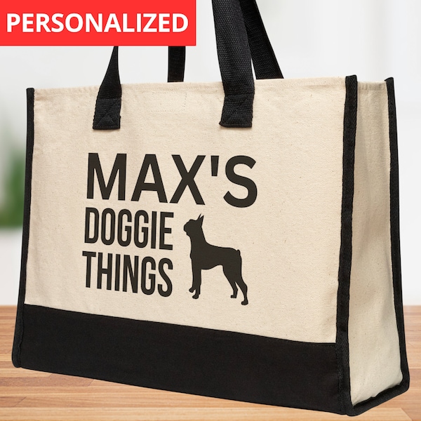 CafePress Boston Terrier Mom Tote Bag - Natural Canvas Reusable Shopping Bag (Small Or Medium)