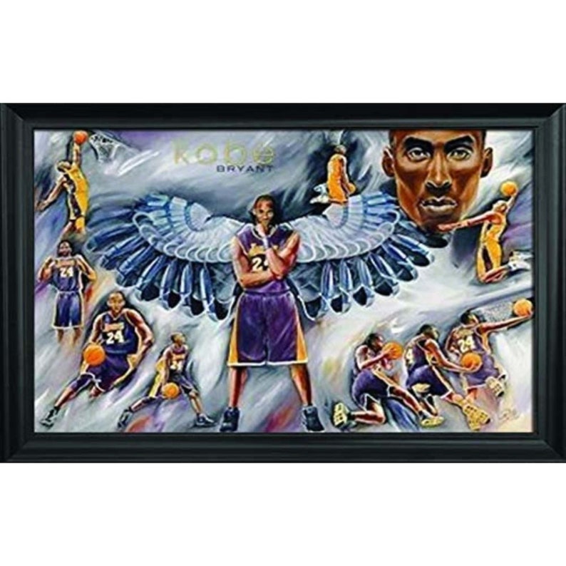 Kobe Bryant Wall Art Decor Framed Print 36x24 Etsy