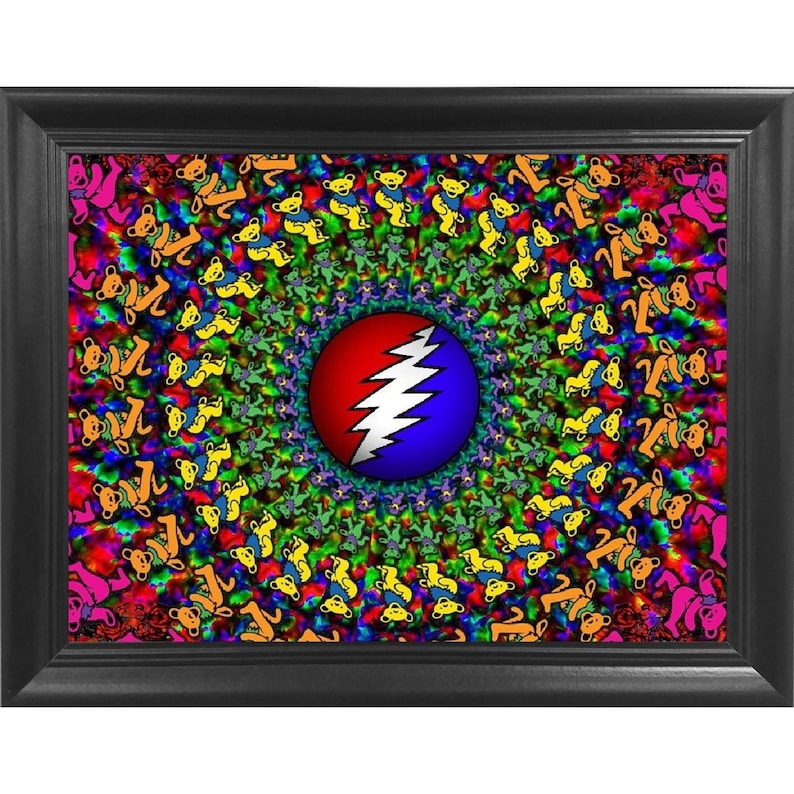 The Grateful Dead Dancing Teddy Bears Jerry Garcia 3D Poster | Etsy