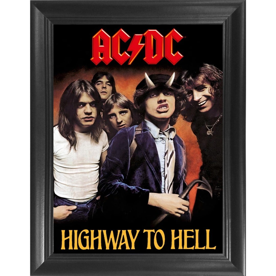 ACDC Band Greatest Hits Vinyl 3D Poster Wall Art Decor Framed Print ...