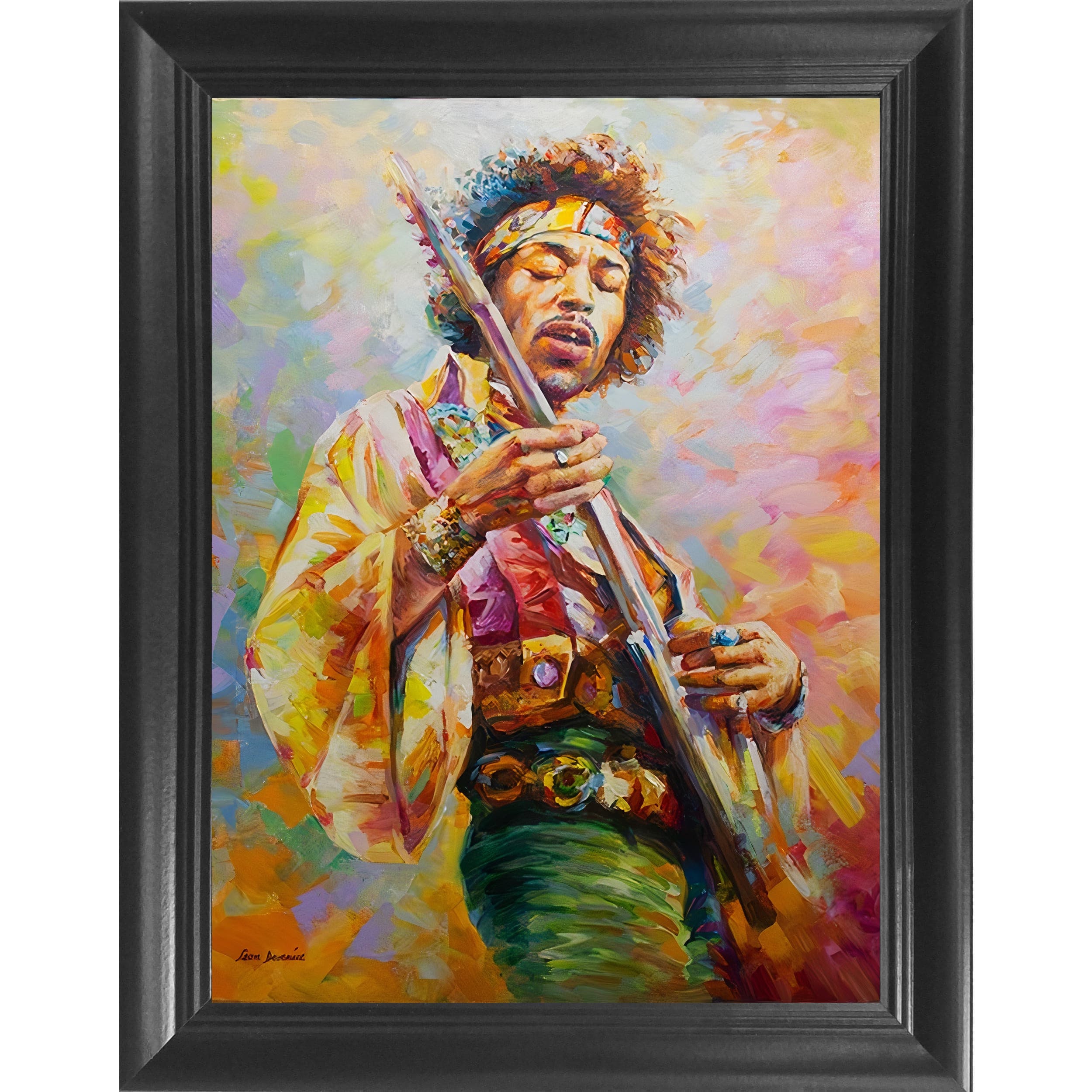 Jimi Hendrix 3D Poster Wall Art Decor Framed Print 14.5x18.5 Etsy