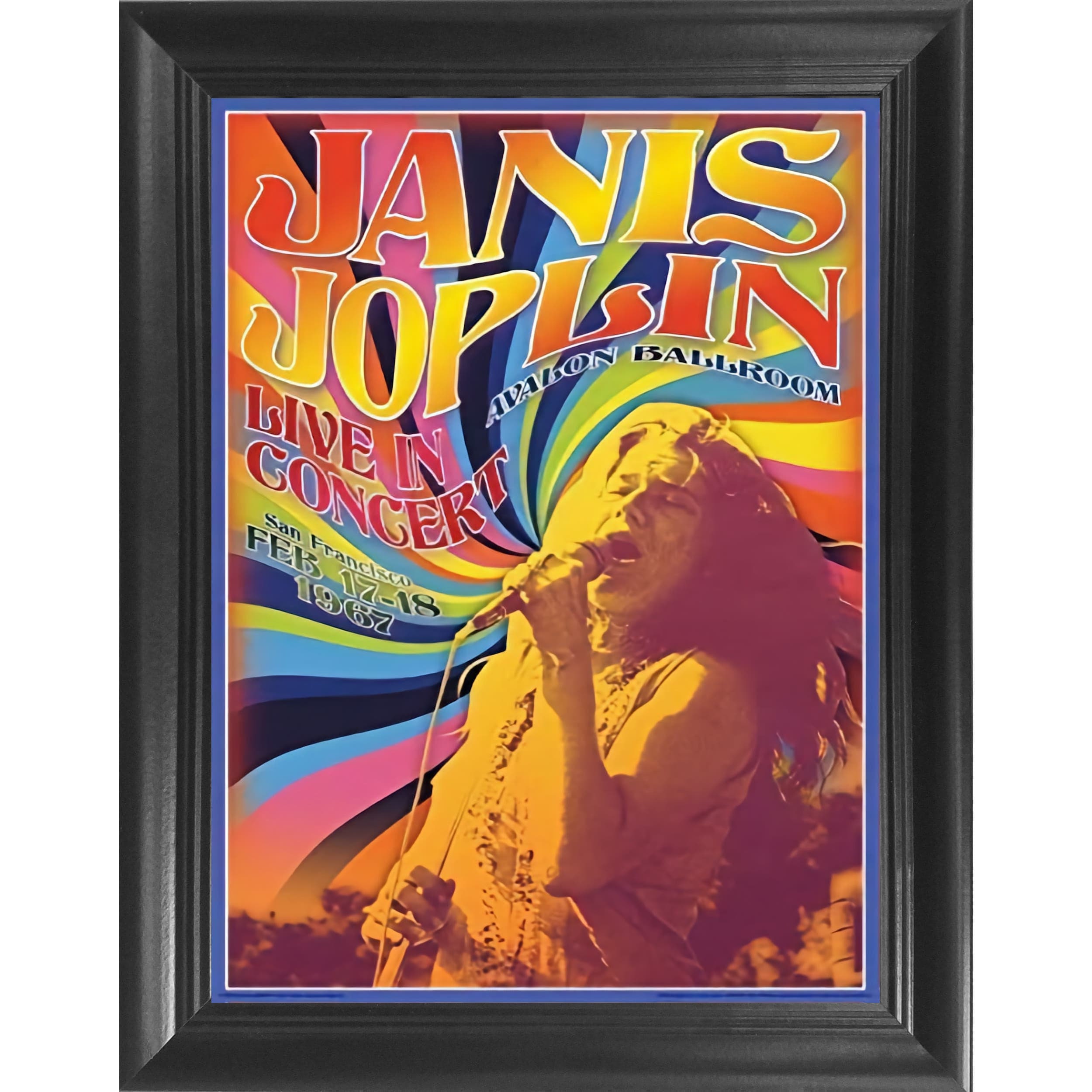 Janis Joplin 3D Concert Poster Wall Art Decor Framed Print Etsy
