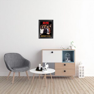 ACDC Band Greatest Hits Vinyl 3D Poster Wall Art Decor Framed Print ...