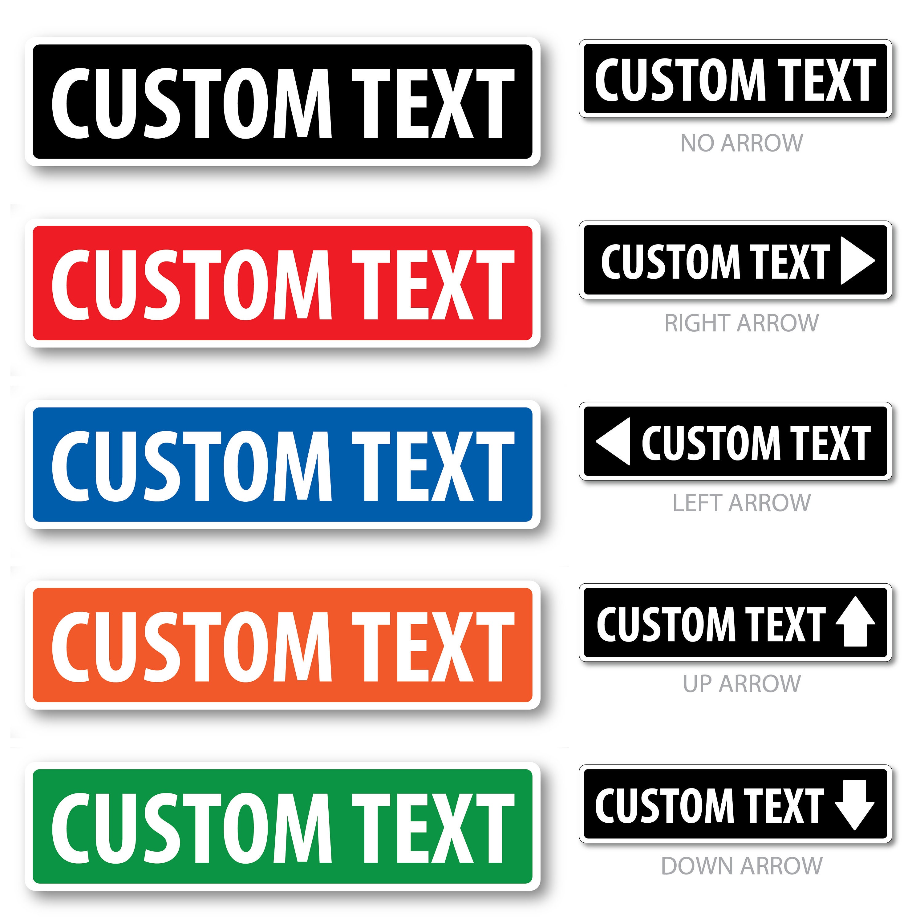 Custom Plastic Directional Sign 12 in X 3 In - Etsy