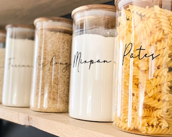 Etichette personalizzate per barattoli e spezie | Adesivi organizzativi | Adesivo per cucina | Etichetta di archiviazione