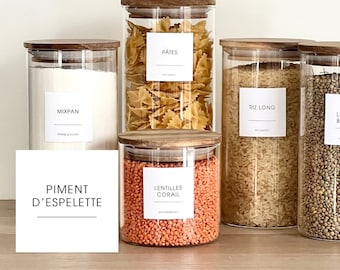 Minimalist Pantry and Kitchen Labels | Kitchen Organization | Jar Labels | Spice Stickers | Kitchen Organization
