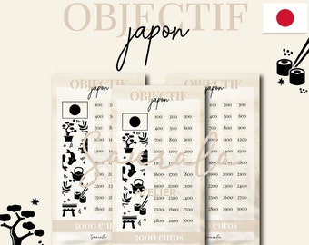 Japan Travel Objective | budget envelope challenge | PDF to print | Travel challenge