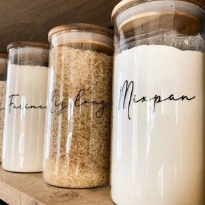 Personalized label for kitchen jars | Kitchen organization