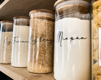 Personalized label for kitchen jars | Kitchen organization