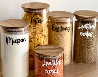 Etichetta personalizzata per barattoli | Adesivi dell'organizzazione | Adesivo da cucina | etichetta delle spezie | Organizzazione della casa