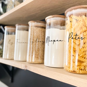 Personalized label for kitchen jars | Kitchen organization