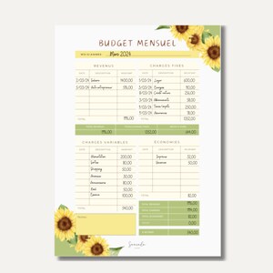 Bilancio mensile raccoglitore di budget e buste PDF A4 da stampare immagine 3