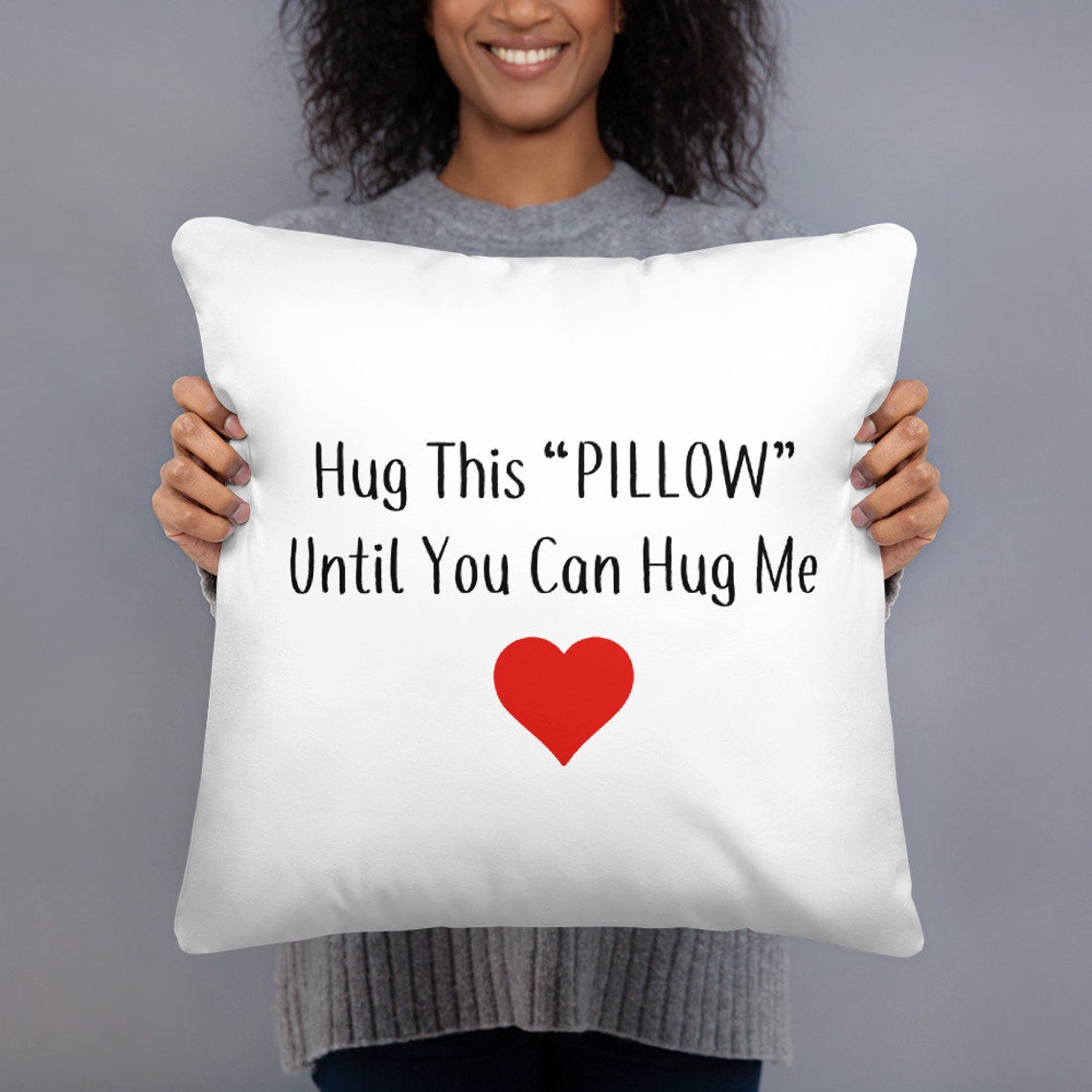 Hug This Pillow Until You Can Hug Me Long Distance Etsy