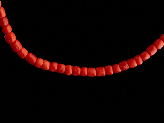 26,5g Antique coral Ethnic necklace with natural … - image 2