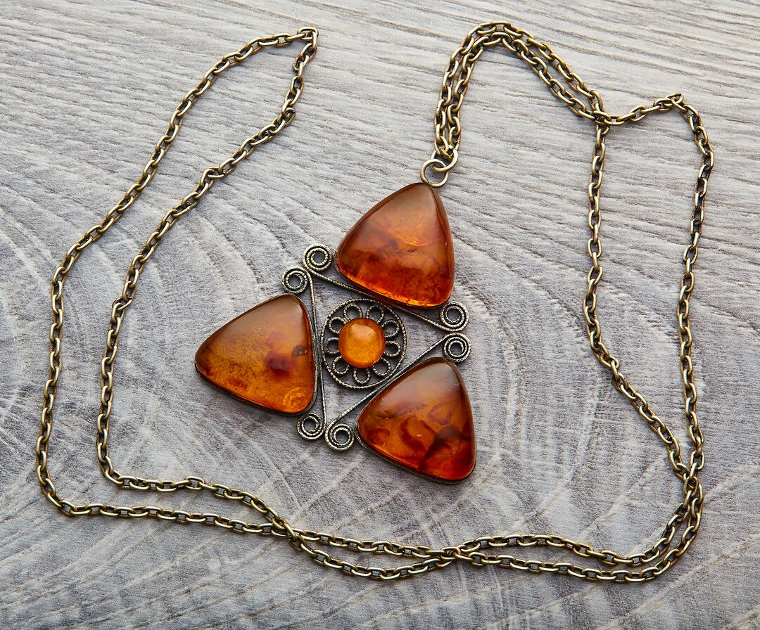 Antique Pendant Amber Real Baltic Amber Vintage Amber Pendant - Etsy