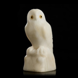 Inuit marble bird sculpture, ancient Eskimo stone carving, Inuit art, Yakut art, Alaskan art, Chukotka stone carving. Home Decor. Gift idea.