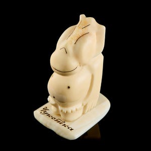 Inuit vintage carving Billiken figurine for luck. Chukchi figurine, Yakut miniature, Yupik, Alaskan collectible primitive folk art epic Gift