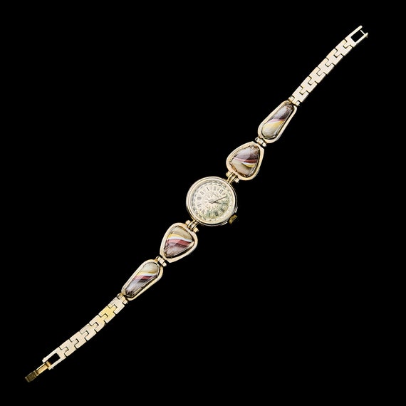 Vintage women's gold-plated cocktail watch USSR C… - image 10