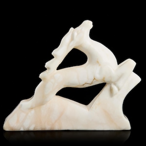Inuit sculpture marble Arctic Reindeer, ancient Eskimo stone carving, Inuit art, Yakut art, Alaskan art, Chukotka stone carving. Gift.