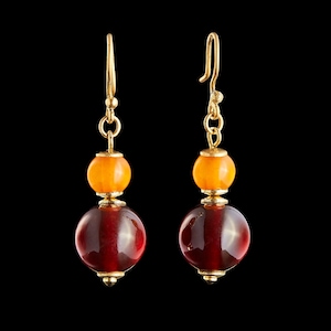 RARE Vintage Earrings Baltic Amber Honey Butterscotch Cherry Amber. Kaliningrad Vintage USSR. Amber Earrings Vintage Jewelry USSR. Gift.