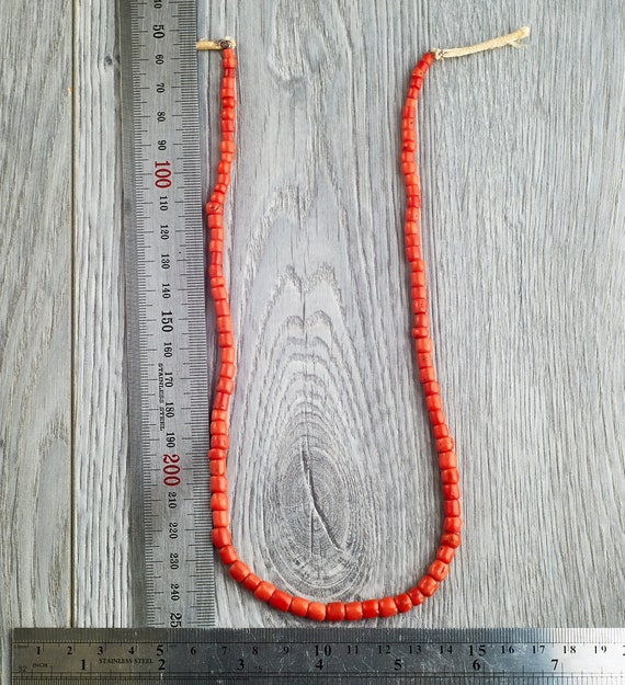 21g Antique coral, Ethnic necklace with natural u… - image 10