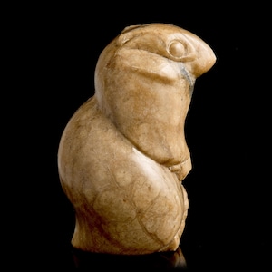 Marble sculpture of an Inuit rodent, ancient Eskimo stone carving, Inuit art, Yakut art, Alaskan art, Chukotka stone carving. Gift idea.