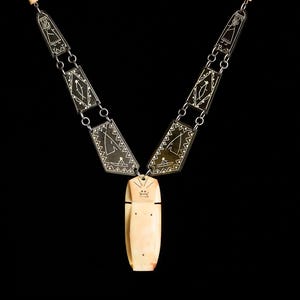 Vintage Billiken pendant, Inuit art, Eskimo carving, Inuit jewelry, Yupik carving, Chukchi art. Original Inuit art, Yupik carving. Gift.