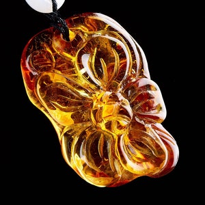 Pendant Flower Real Baltic Amber Pendant Flower Jewelry Amber Women Pendant Cognac Honey Butterscotch