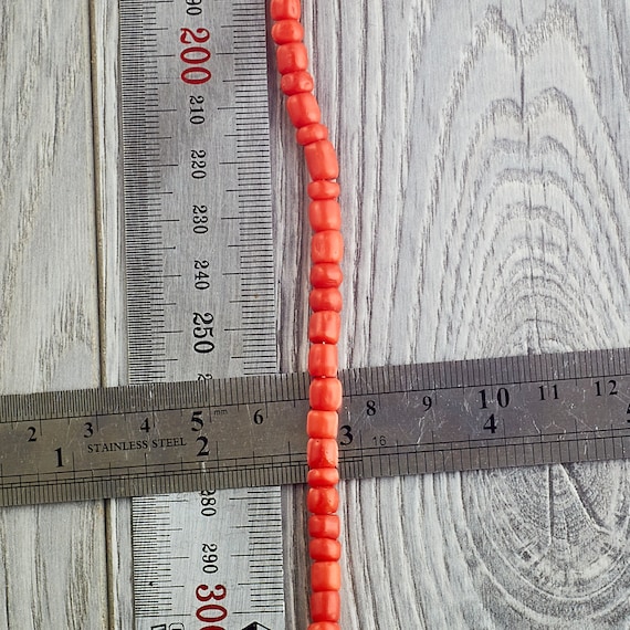 26,5g Antique coral Ethnic necklace with natural … - image 9