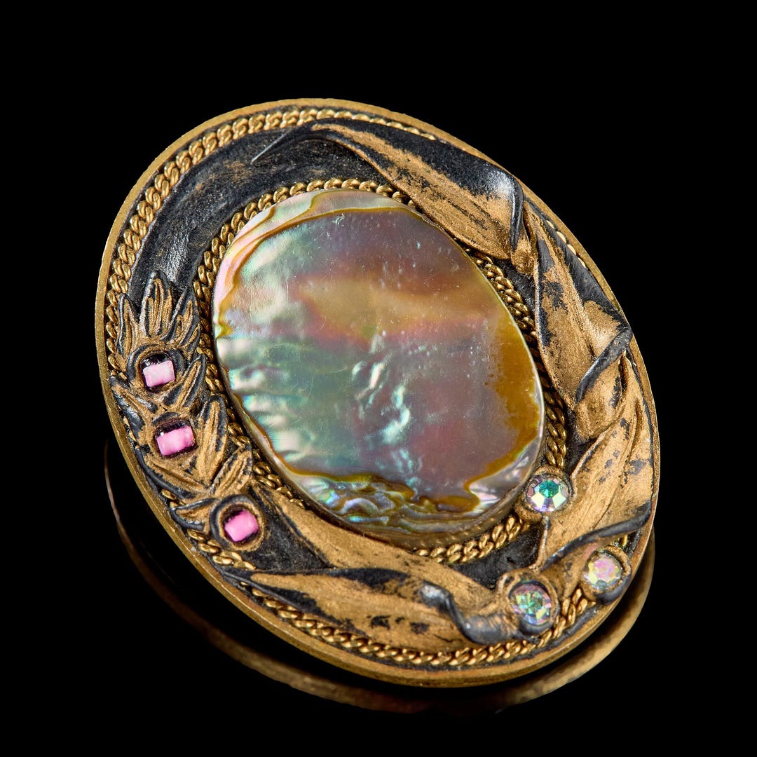 Broche Pendentif Vintage Marena Germany - Ancien - Design Unique - Occasion