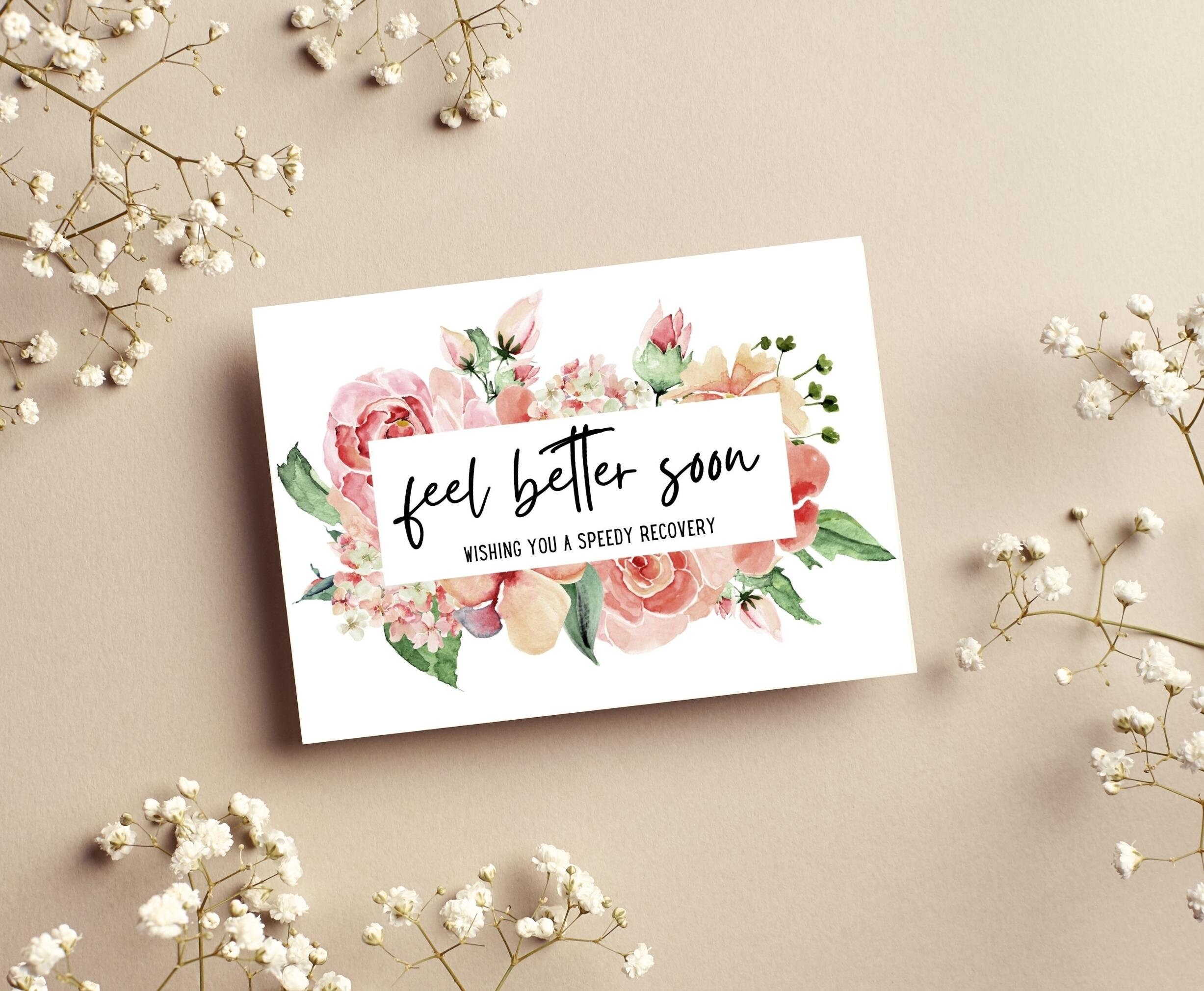 Printable Get Well Soon Card, Feel Better Soon Digital Download ...