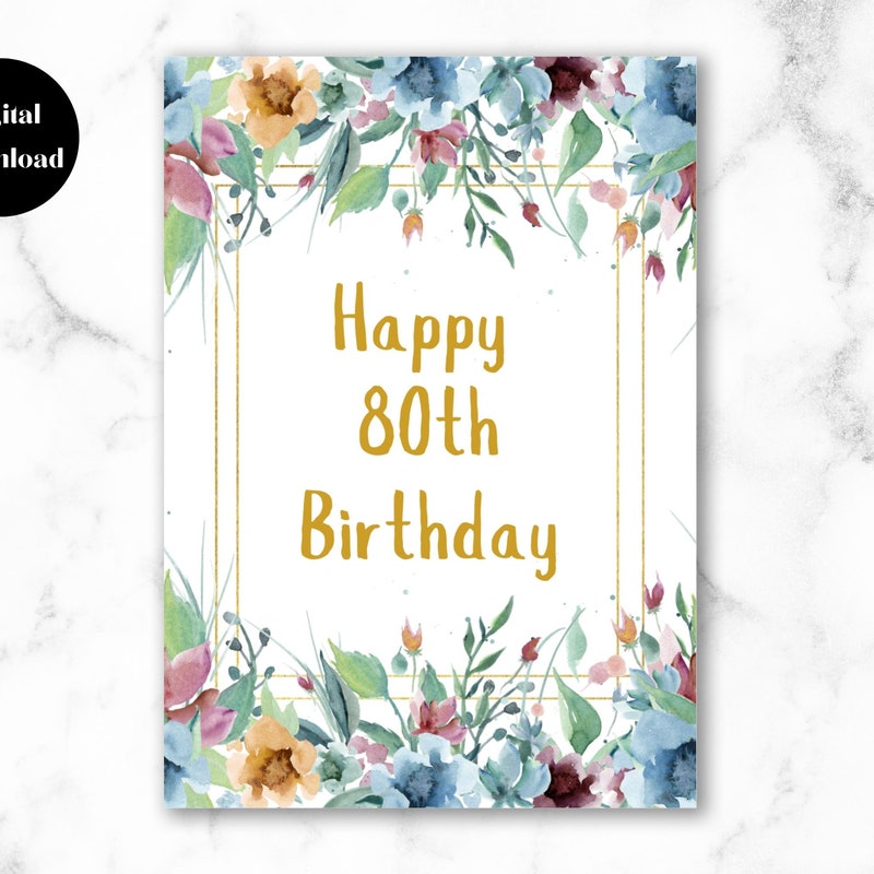 80th Birthday Cards - Etsy