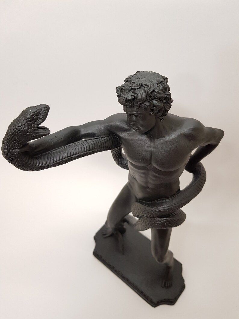 Athlete and Python statue | Etsy