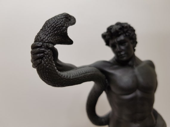 Athlete and Python statue | Etsy
