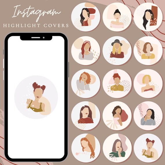 Free custom Instagram Story Highlight cover templates