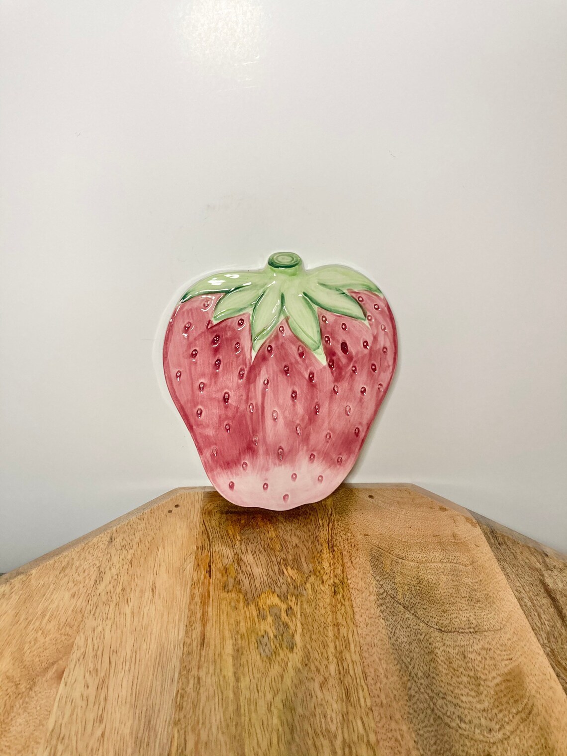 Vintage Ceramic Strawberry Wall Decor Etsy