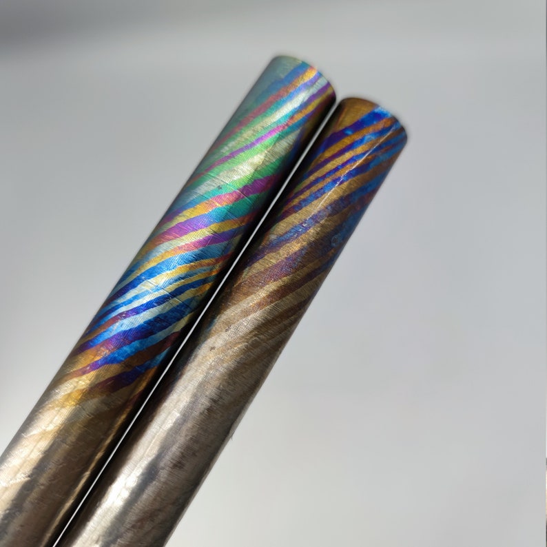 Titanium damascus rod 3 alloys.6416mm diameterbig Etsy
