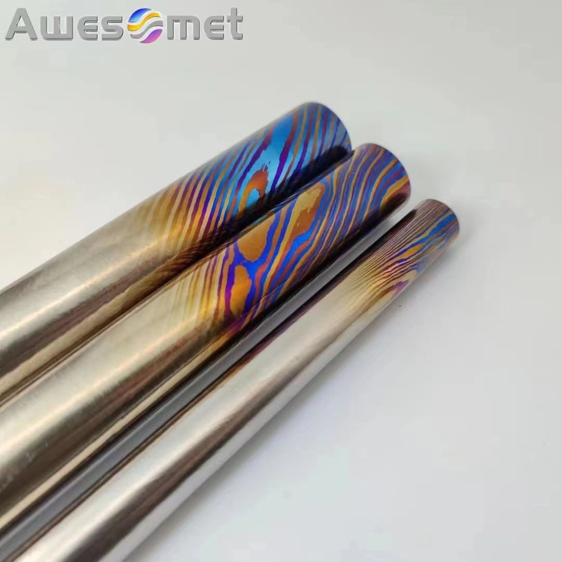 Awesomet Titanium Damascus Rod 3 Alloys1.230mm Etsy