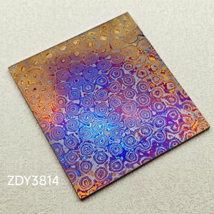 Placa con patrón de gotas de lluvia de Zircuti: Material exótico para cuchillos/colgantes (5,0~9,7 mm de grosor)