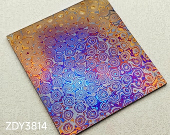 Zircuti Raindrop Pattern Plate: Exotic Knife/Pendant Material (5.0~9.7mm Thick