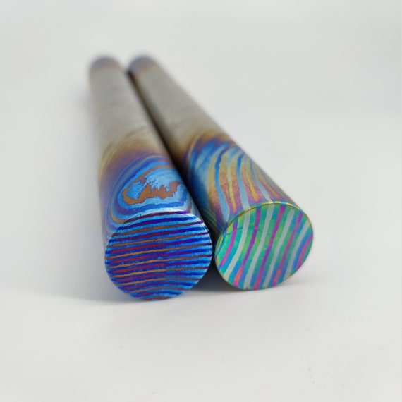 Titanium damascus rod ti damascus rod3 Etsy