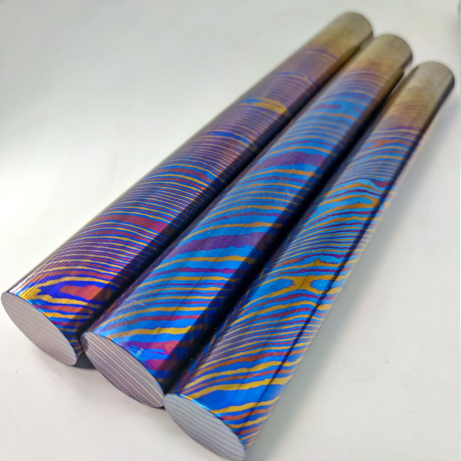 Titanium Damascus Rod ti Damascus Rod3 Etsy