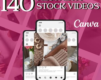 140 Aesthetic Faceless Stock Videos | Faceless Reels for Author Social Media Content Creation, Book Trailers & More | Editable in Canva |