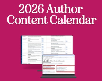 2026 Author Content Calendar Digital Download | 365 Social Media Post Ideas for Authors | Instagram & TikTok Content Planner