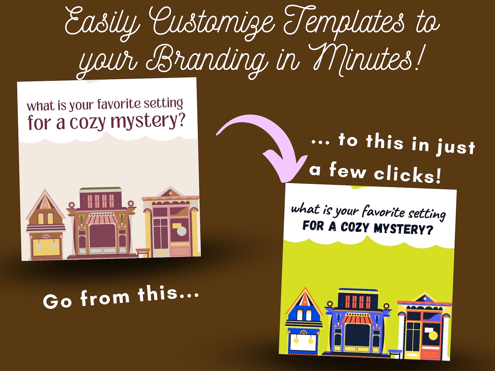 25 Cozy Mystery Author Templates for Canva | Premade Templates for Cozy ...