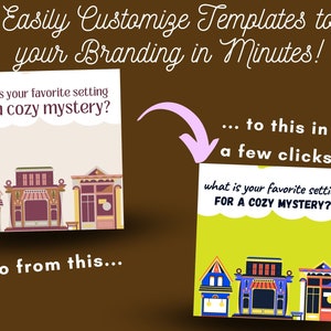 25 Cozy Mystery Author Templates for Canva | Premade Templates for Cozy ...