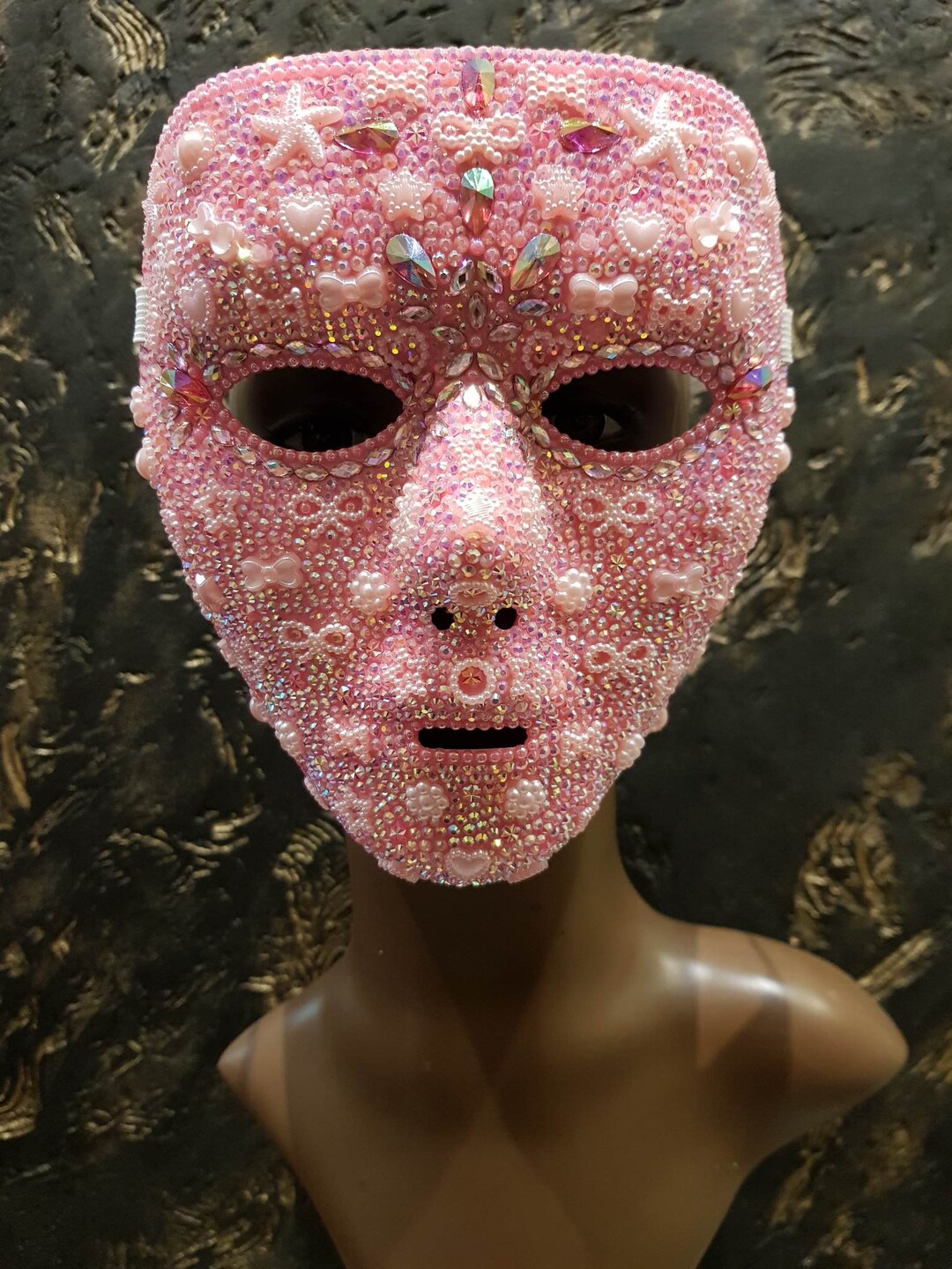 Crystallized Mask,masquerade Mask, Sparkling Pink Mask Etsy